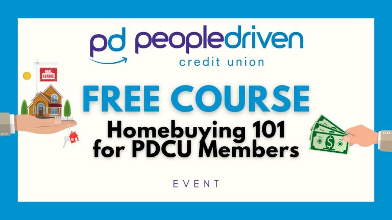 Graphic: Free "Homebuying 101" Course for PDCU Members.