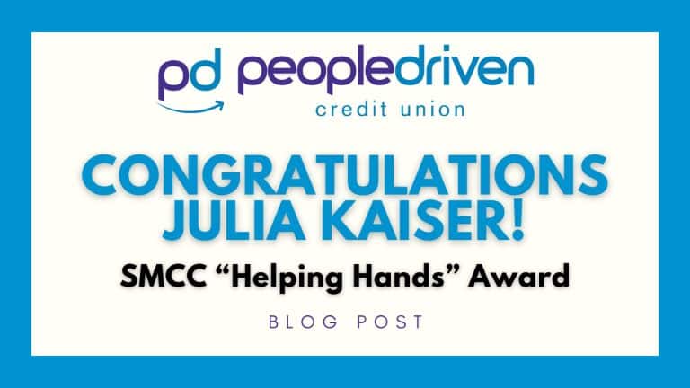 Graphic: PDCU's Own Julia Kaiser Wins SmCC “Helping Hands” Award